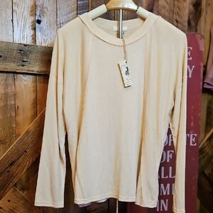 213 Easel Beige Long Sleeve Tee